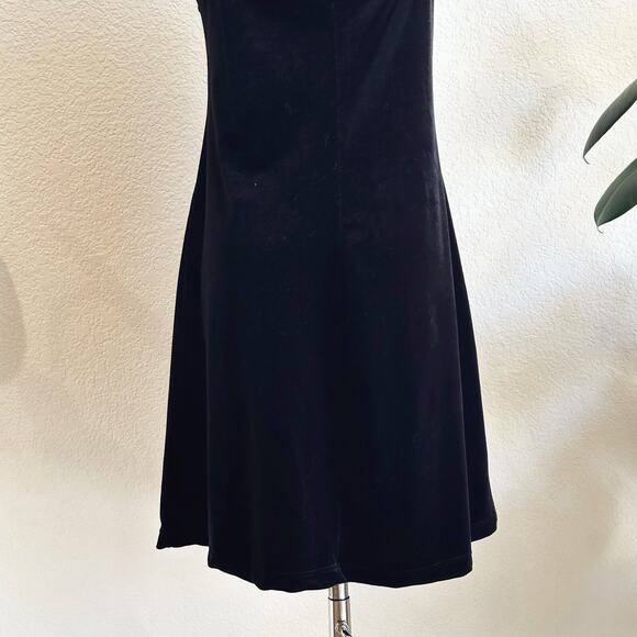 VTG 90s Charlotte Russe Mini Velvet Babydoll Dress Large Whimsygoth Grunge Y2K - Picture 7 of 9